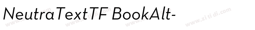 NeutraTextTF BookAlt字体转换
